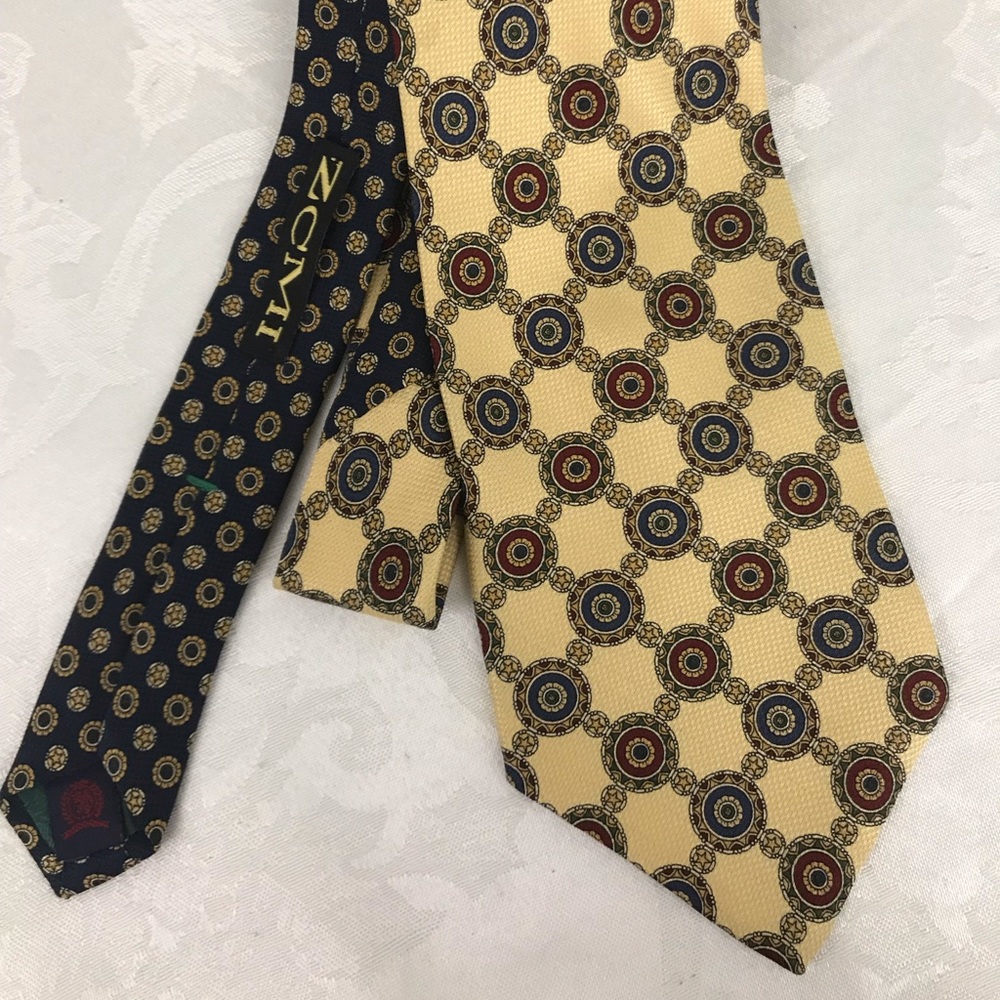 Tommy Hilfiger RARE DOUBLE PATTERN Silk Tie NWOT